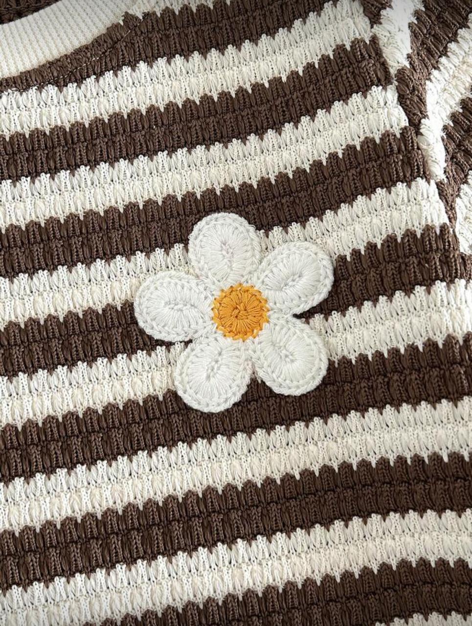 Brown&White Dress